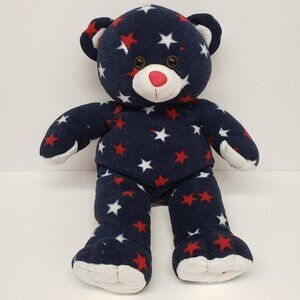 The Bear Factory 17" Red White Blue Stars Teddy Bear Patriotic 2001 Animal Plush